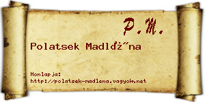 Polatsek Madléna névjegykártya